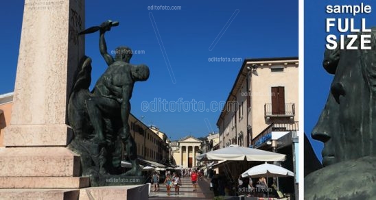 Bardolino Statue Fallen 1923 Lake Garda