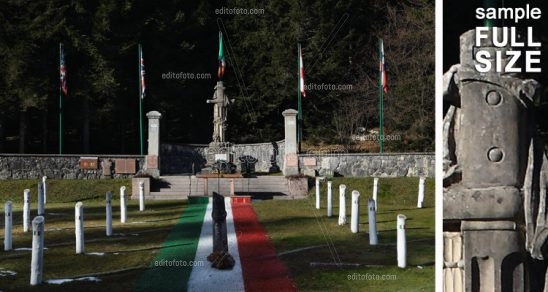 Italian military cemetery of the First World War in Cesuna resorts Valmagnaboschi.
