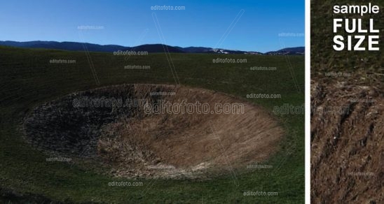 Asiago crater formed during World War.