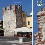 Torre antica di fortificazione del forte della scala di Bardolino sul Lago di Garda